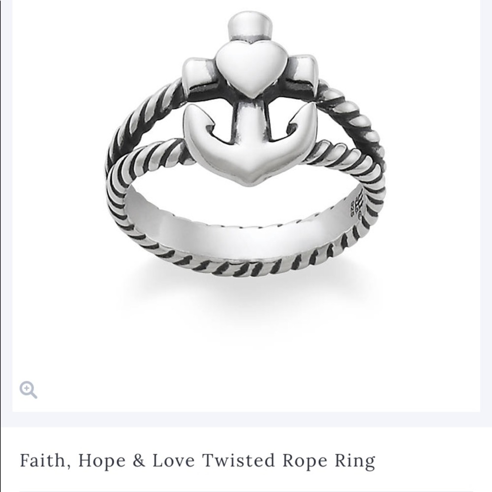 James Avery Faith, Hope & Love Twisted Rope Ring